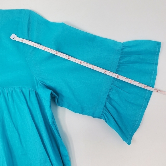 Swimsuit Cover Up Shirt- Girls- LANDS' END- Size Medium- Aqua Blue - Picture 13 of 16